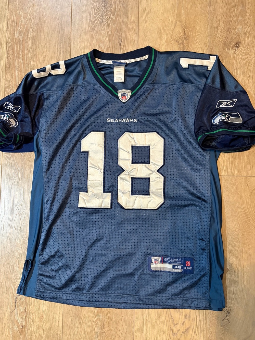 Reebok Stitched Seattle Seahawks Sidney Rice #18 On Field Jersey - Size 48